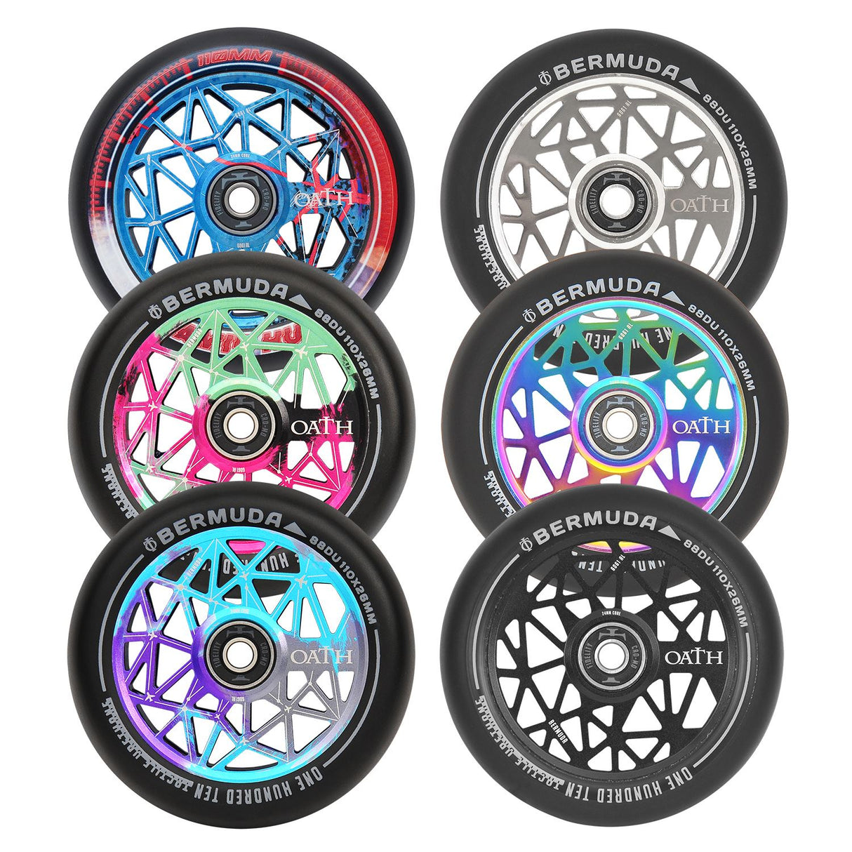 Oath Bermuda 110mm Wheels Blue/Purple/Titanium