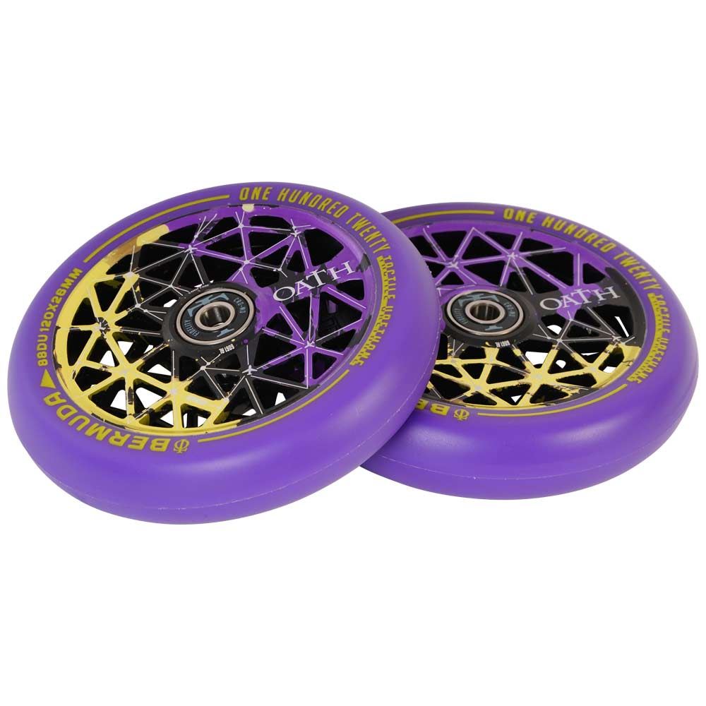 Oath Bermuda 120mm Wheels - Black/Purple/Yellow