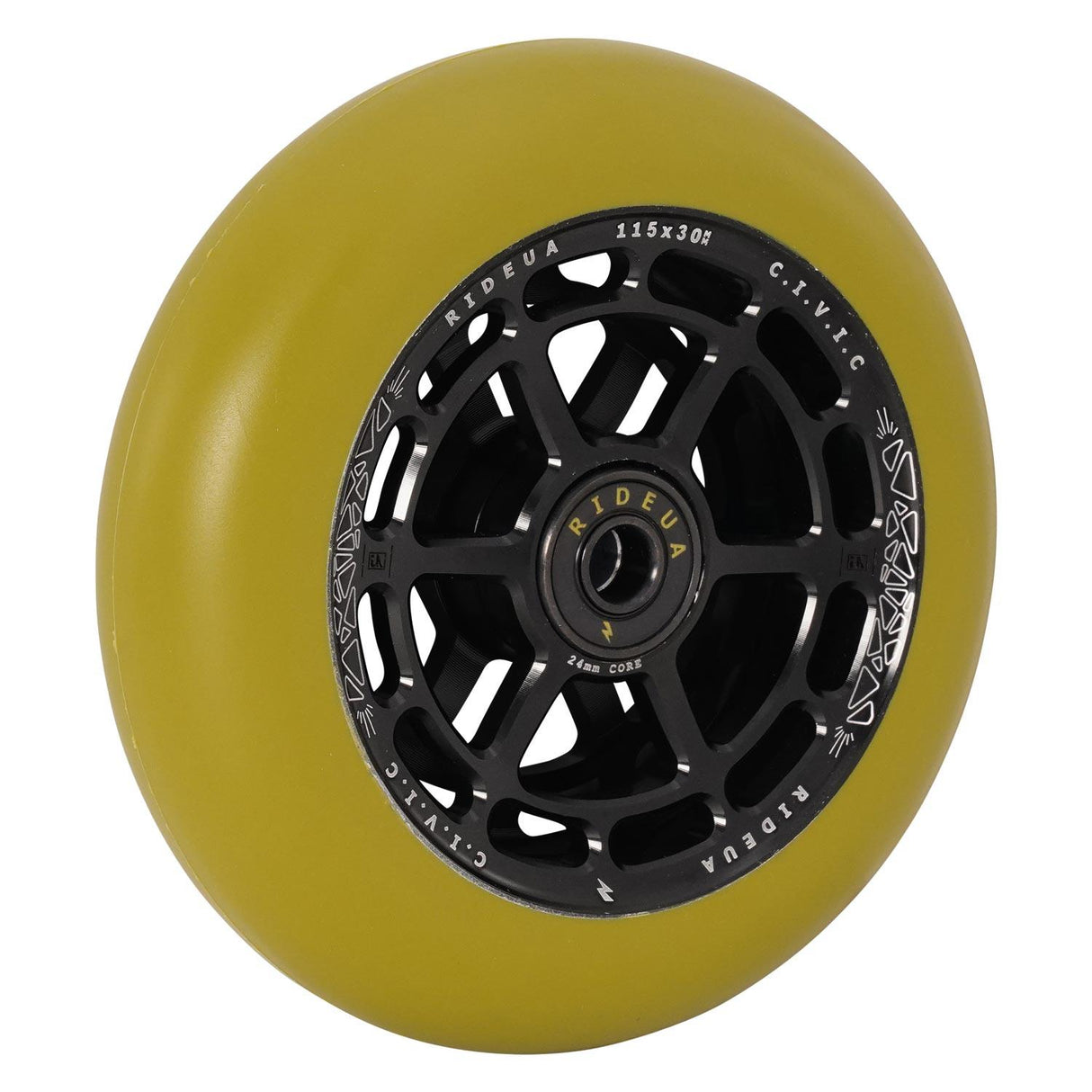 urbanArtt Civic 115 x 30mm Wheels - Black/Army Green