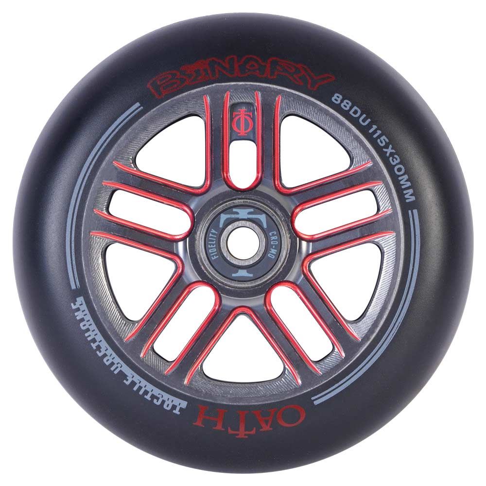 Oath Binary 115mm x 30mm Wheels - Red/Titanium