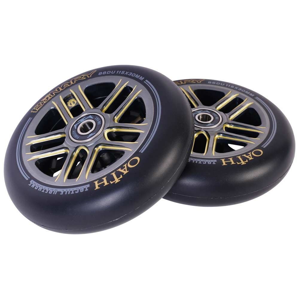 Oath Binary 115mm x 30mm Wheels - Gold/Titanium