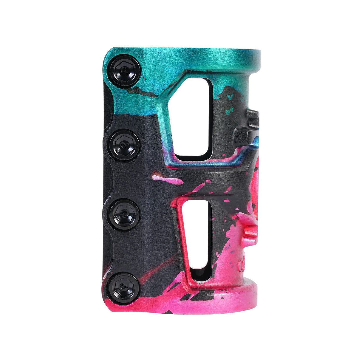 Oath Cage V2 Alloy 4 Bolt SCS Clamp Green/Pink/Black