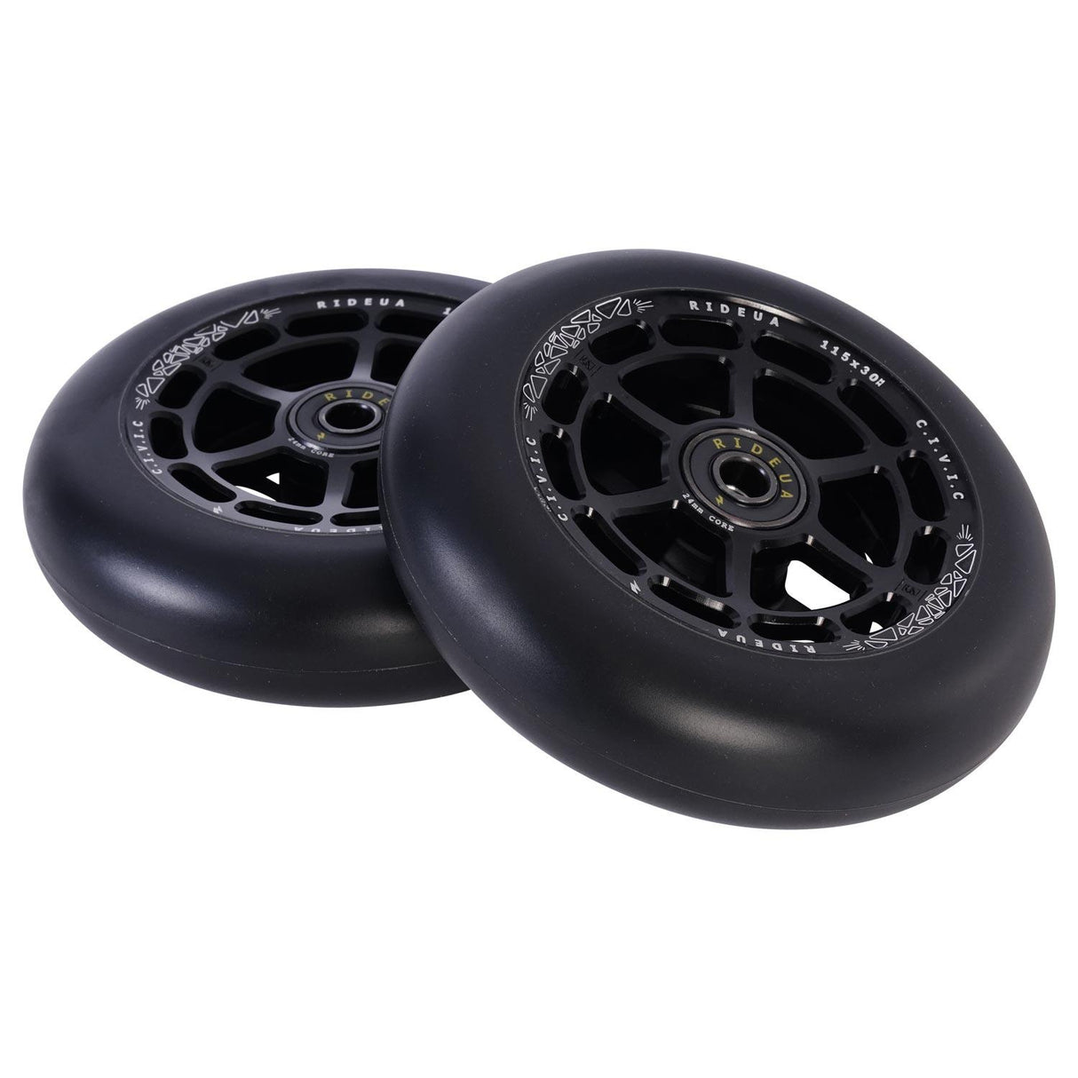 urbanArtt Civic 115 x 30mm Wheels - Black/Black