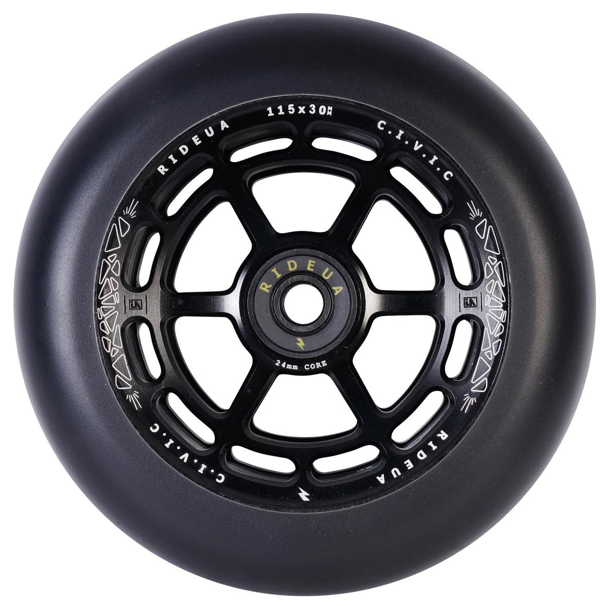 urbanArtt Civic 115 x 30mm Wheels - Black/Black