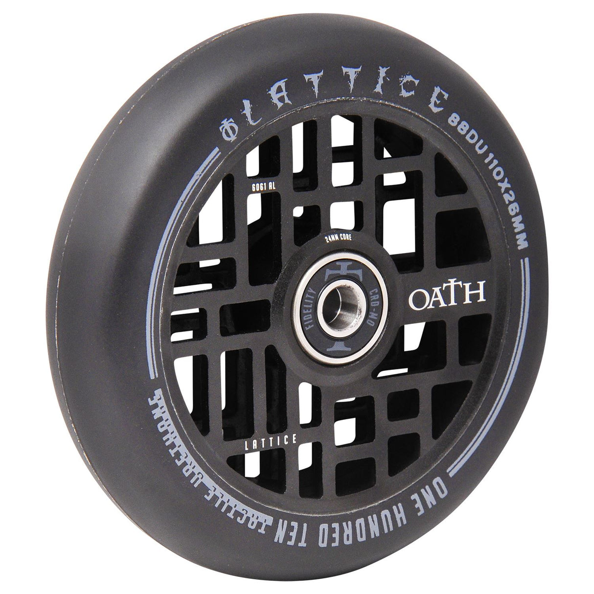 Oath Lattice 110mm Wheels - Anodised Satin Black