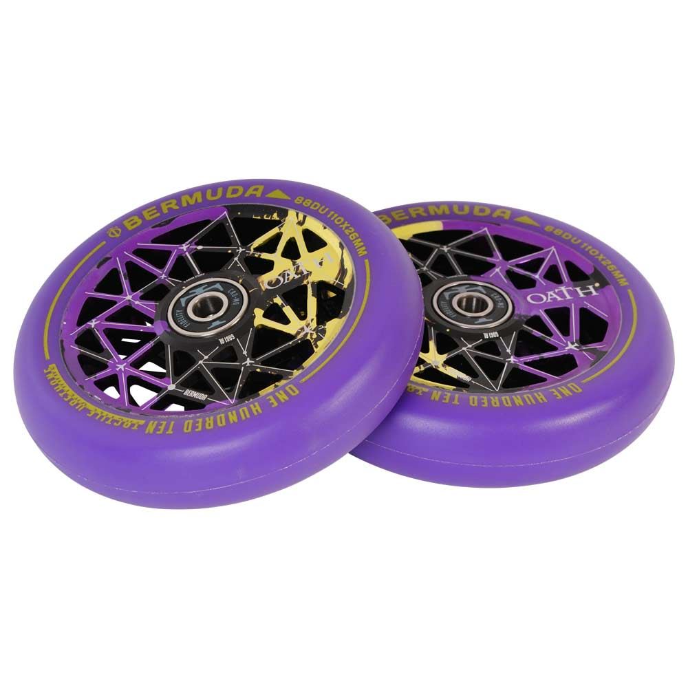 Oath Bermuda 110mm Wheels - Black/Purple/Yellow