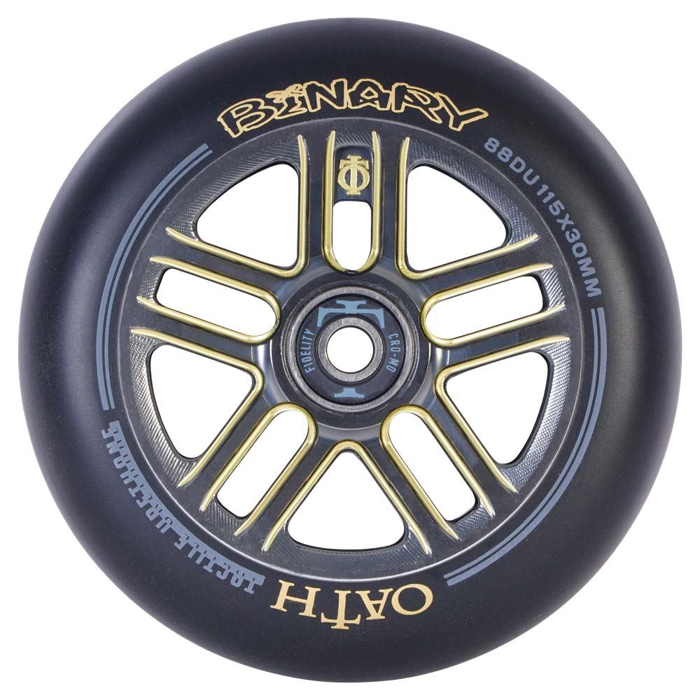 Oath Binary 115mm x 30mm Wheels - Gold/Titanium