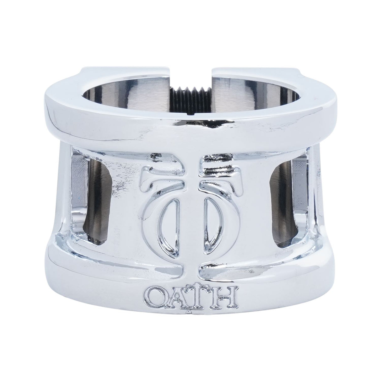 Oath Cage V2 Alloy 2 Bolt Clamp Neo Silver