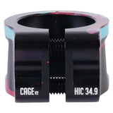 Oath Cage V2 Alloy 2 Bolt Clamp - Black/Teal/Red