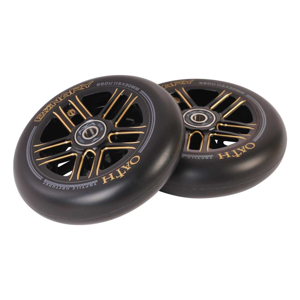 Oath Binary 115mm x 30mm Wheels - Black/Orange