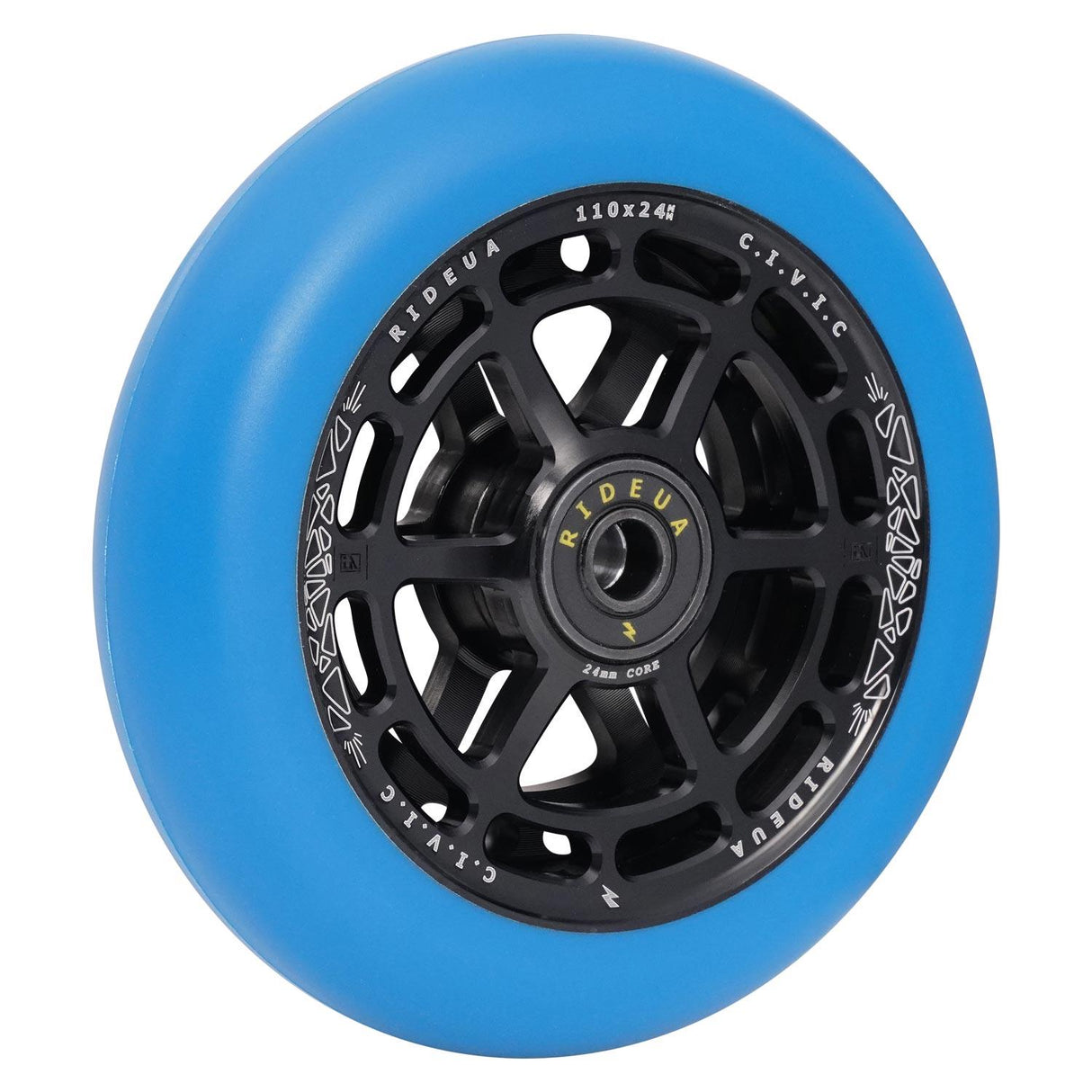 urbanArtt Civic 110 x 24mm Wheels - Black/Arctic Blue