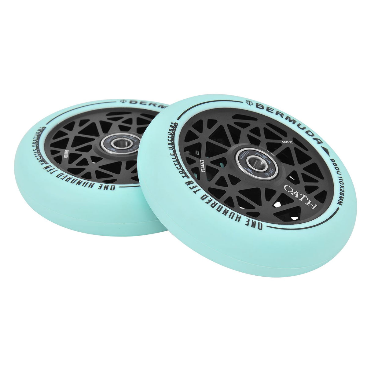 Oath Bermuda 110mm Wheels - Anodised Black/Teal